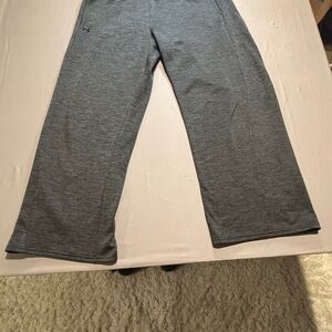 Under Armour ColdGear Women's LG Loose Fit Sweatpants Gray Fleece Lined Wide Leg